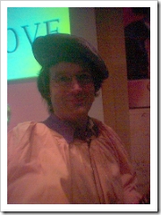 Miha wearing medieval clothes